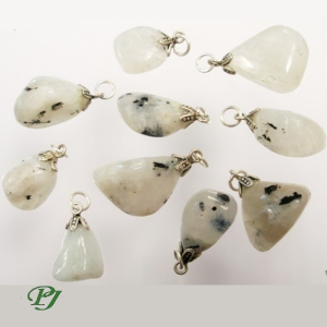 Colgante Rodado Piedra Luna Plata – Promineral