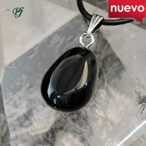 COLGANTE RODADO OBSIDIANA ARCO IRIS