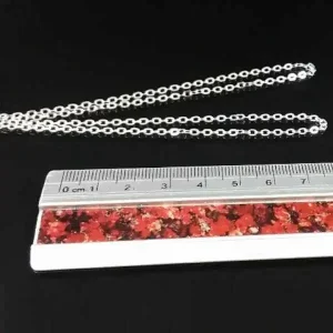 Cadena plata Eslavón pequeño 60 cm