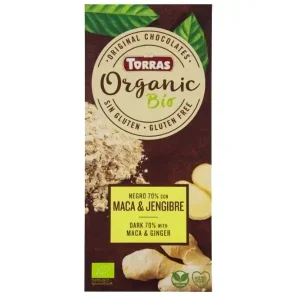 CHOCOLATE MACA JENJIBRE BIO 100GR. TORRAS