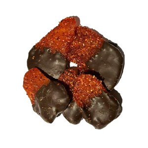 Mango enchilado con chocolate / 100g