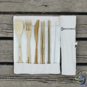 Pack de cubiertos de bambú